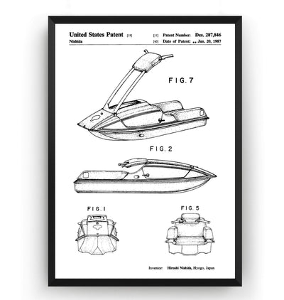 Jet Ski 1987 Patent Print - Magic Posters