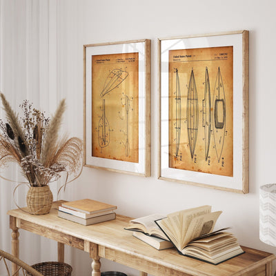 Kayak Set Of 2 Patent Prints - Magic Posters