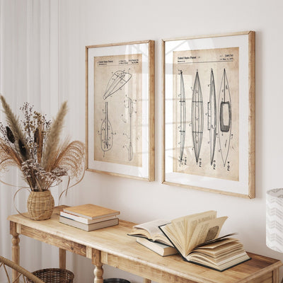 Kayak Set Of 2 Patent Prints - Magic Posters