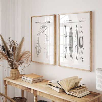 Kayak Set Of 2 Patent Prints - Magic Posters