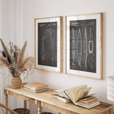 Kayak Set Of 2 Patent Prints - Magic Posters