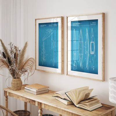 Kayak Set Of 2 Patent Prints - Magic Posters