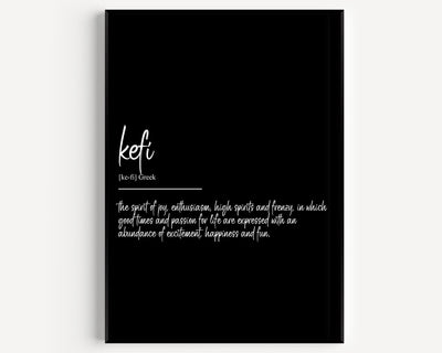 Kefi Definition Print - Magic Posters