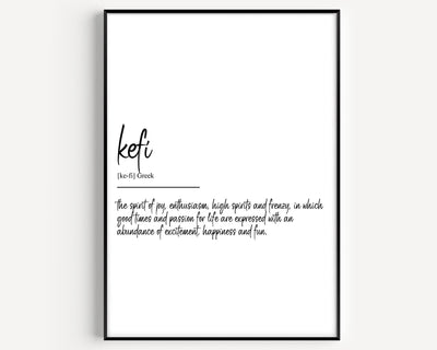 Kefi Definition Print - Magic Posters