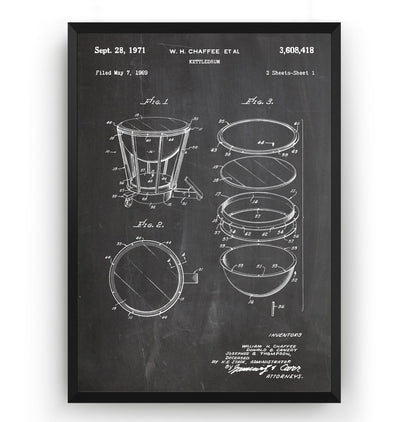 Kettledrum 1971 Patent Print - Magic Posters