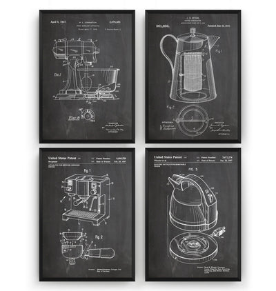Kitchen Appliance Set Of 4 Patent Prints - Magic Posters