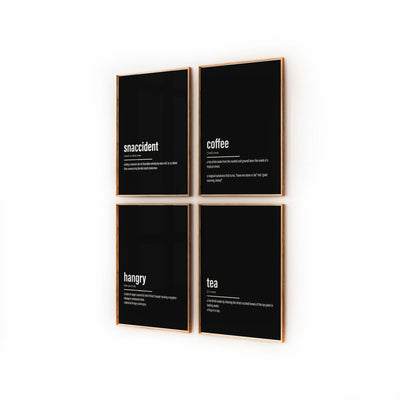 Kitchen Wall Art Set Of 4 Definition Prints - Magic Posters