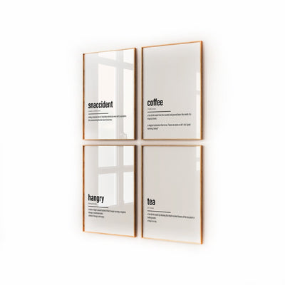 Kitchen Wall Art Set Of 4 Definition Prints - Magic Posters