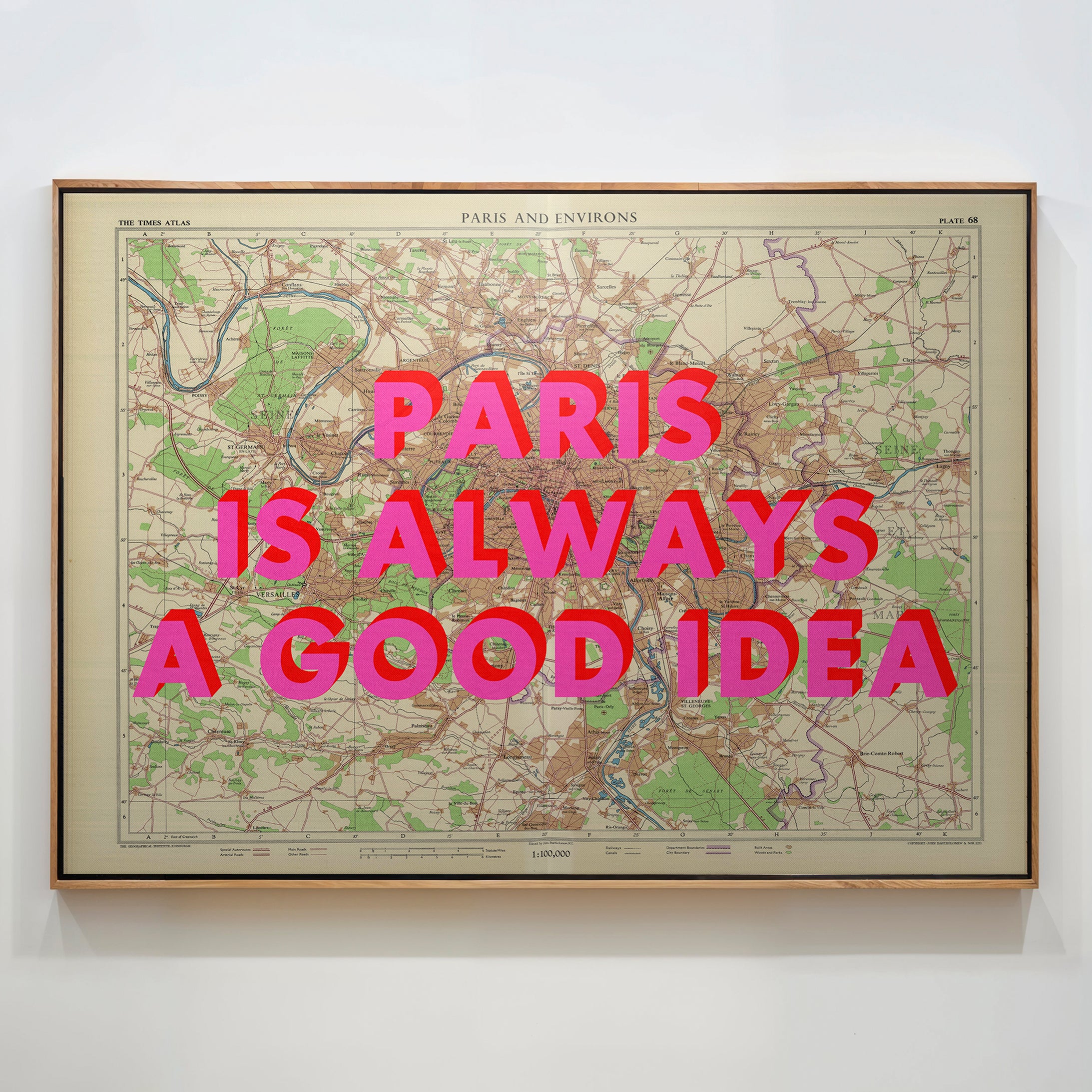 Paris Retro Pop Art Map Print - Magic Posters