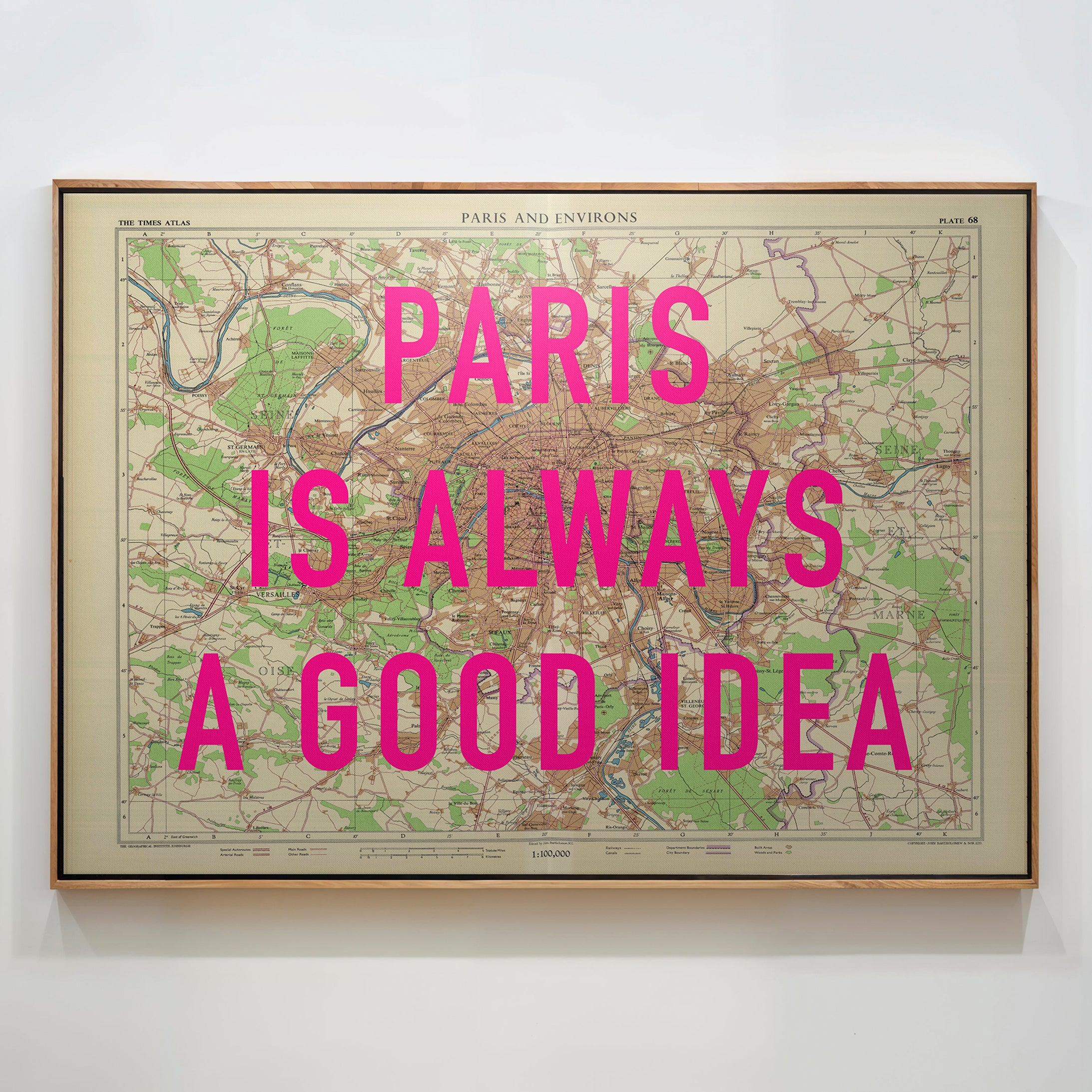 Paris Retro Pop Art Map Print - Magic Posters