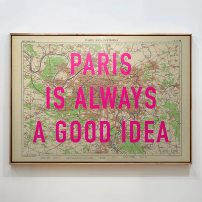 Paris Retro Pop Art Map Print - Magic Posters