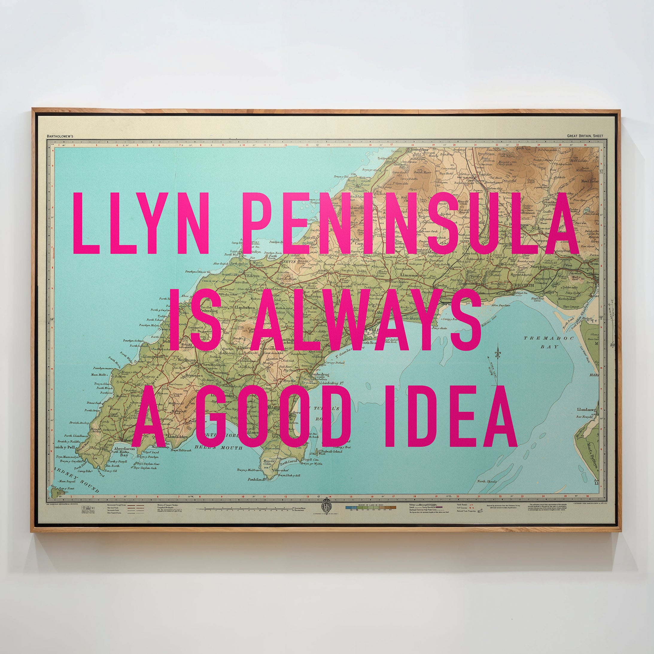 Llyn Peninsula Retro Pop Art Map Print