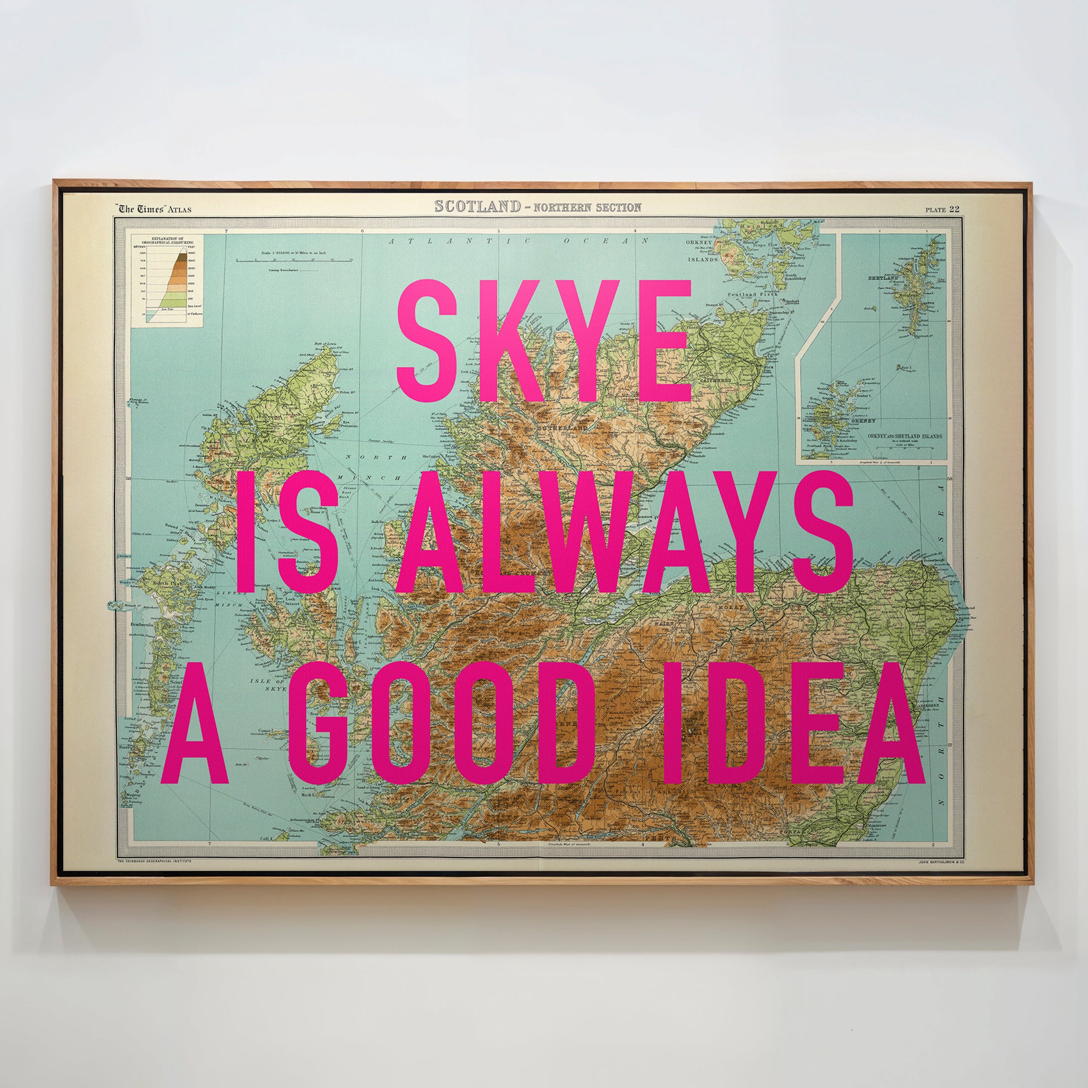 Isle Of Skye Retro Pop Art Map Print