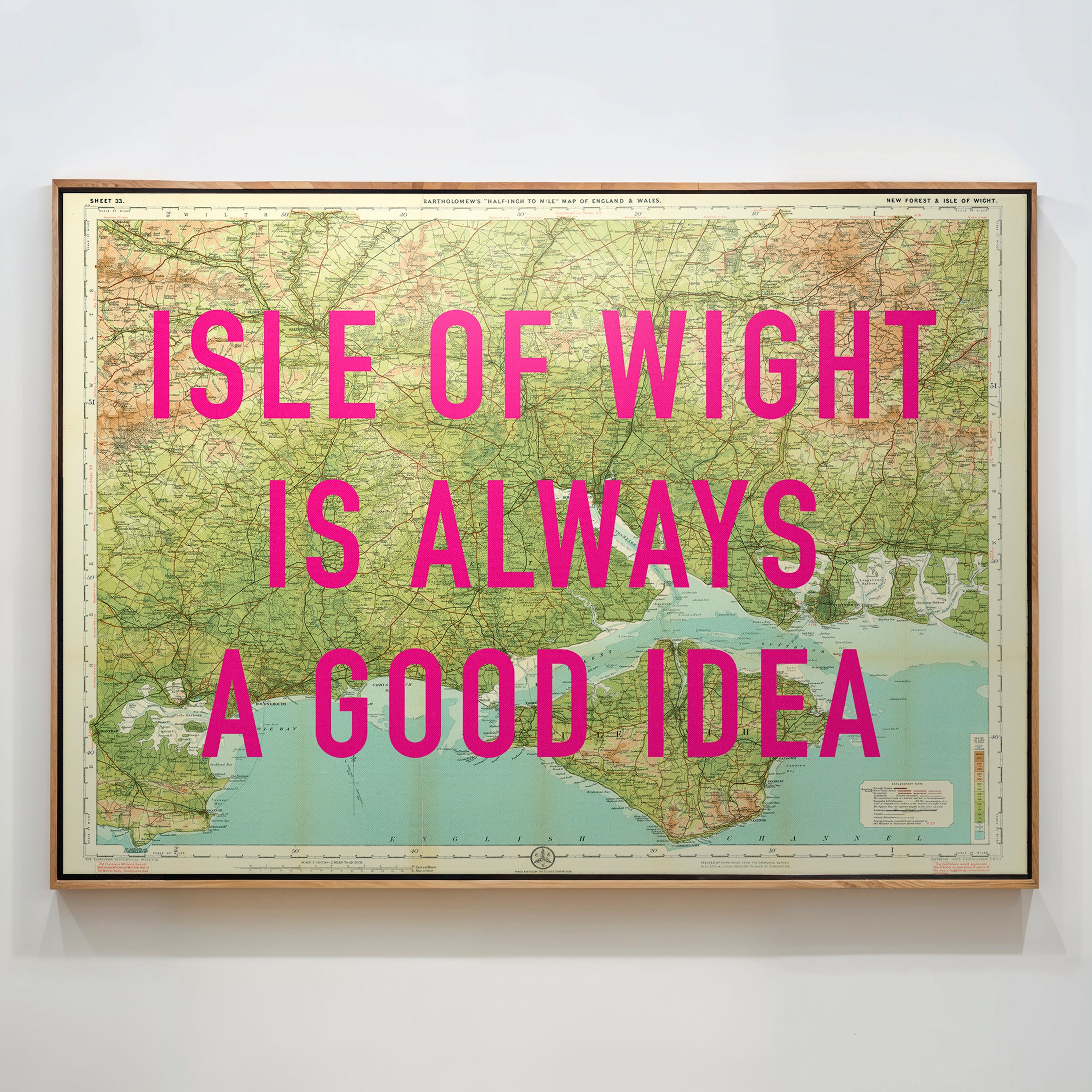 Isle Of Wight Retro Pop Art Map Print