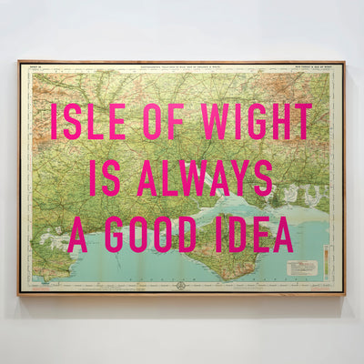Isle Of Wight Retro Pop Art Map Print