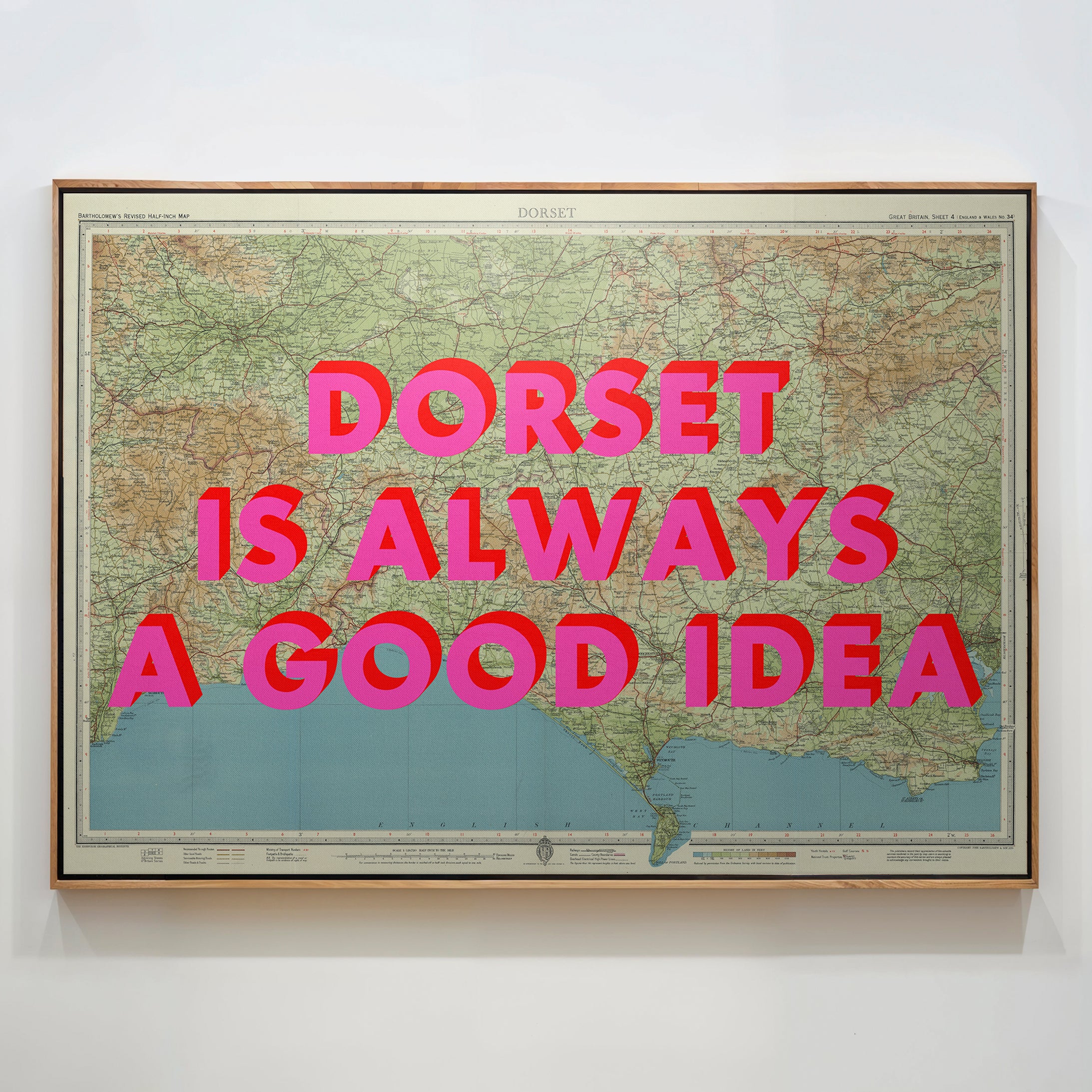 Dorset Retro Pop Art Map Print