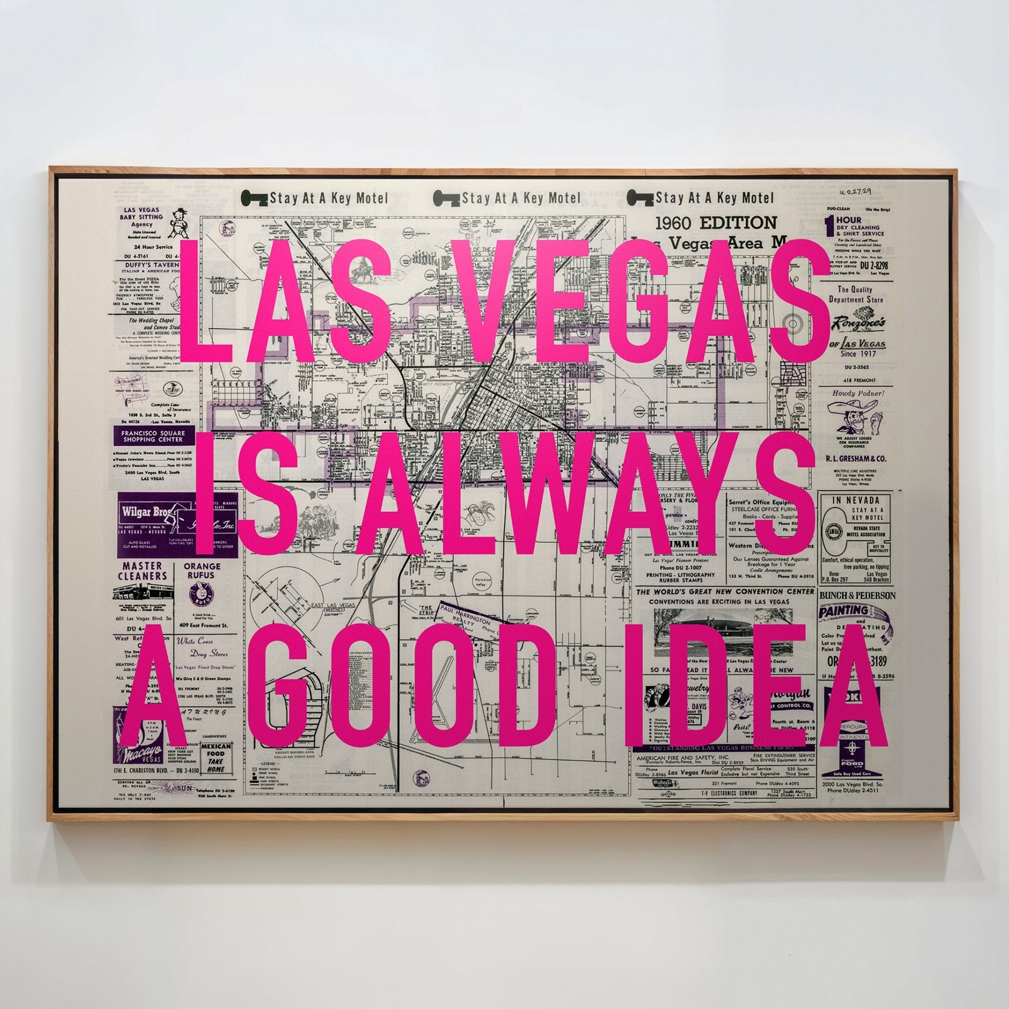 Las Vegas Retro Pop Art Map Print - Magic Posters