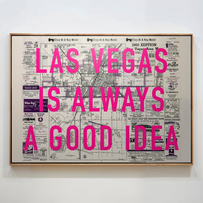 Las Vegas Retro Pop Art Map Print - Magic Posters