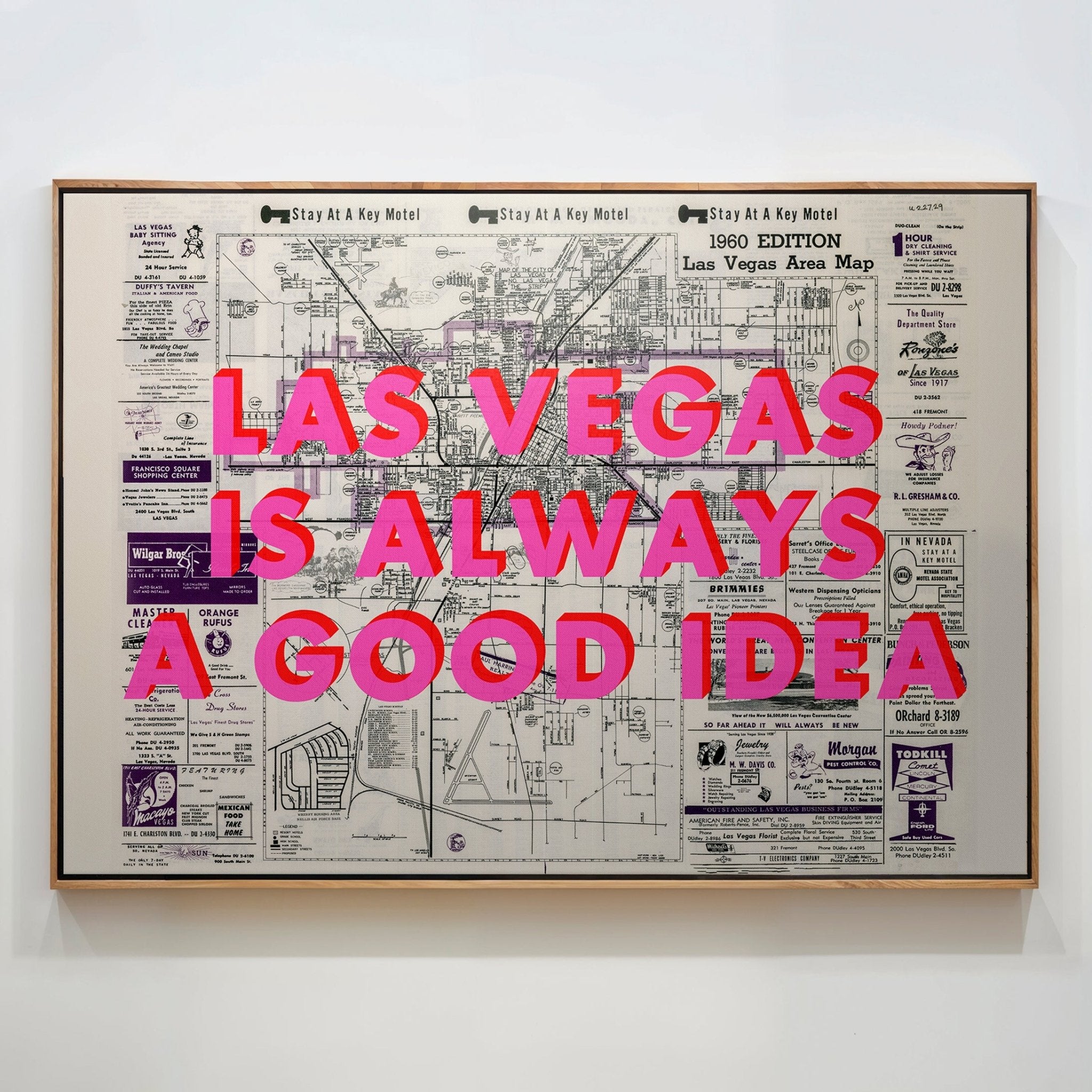 Las Vegas Retro Pop Art Map Print - Magic Posters