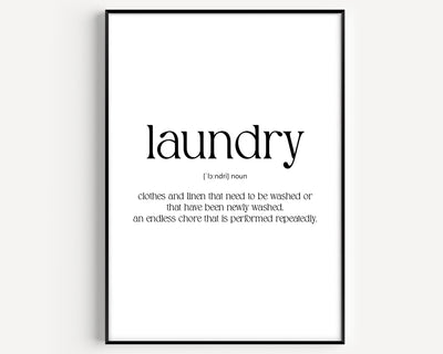 Laundry Definition Print - Magic Posters