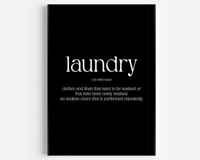 Laundry Definition Print - Magic Posters