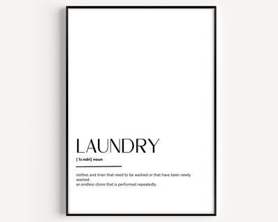 Laundry Definition Print - Magic Posters