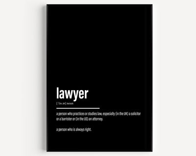 Lawyer Definition Print - Magic Posters