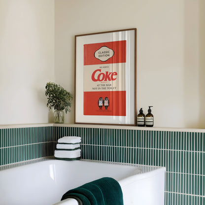 Limited Edition James Robins Coke Print (Bathroom Banter) - Magic Posters