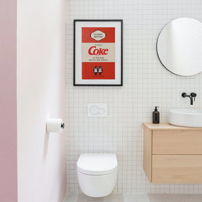 Limited Edition James Robins Coke Print (Bathroom Banter) - Magic Posters