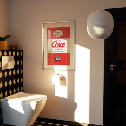Limited Edition James Robins Coke Print (Bathroom Banter) - Magic Posters