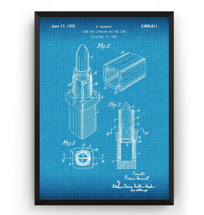 Lipstick Case 1952 Patent Print - Magic Posters