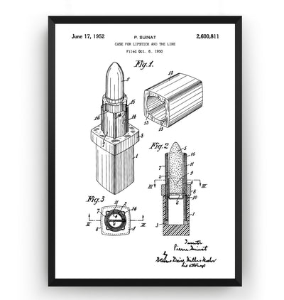 Lipstick Case 1952 Patent Print - Magic Posters