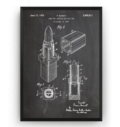 Lipstick Case 1952 Patent Print - Magic Posters
