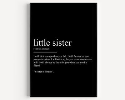 Little Sister Definition Print - Magic Posters