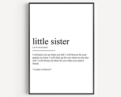 Little Sister Definition Print - Magic Posters