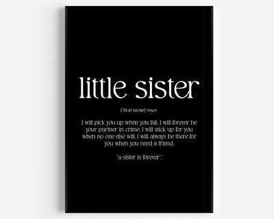 Little Sister Definition Print - Magic Posters