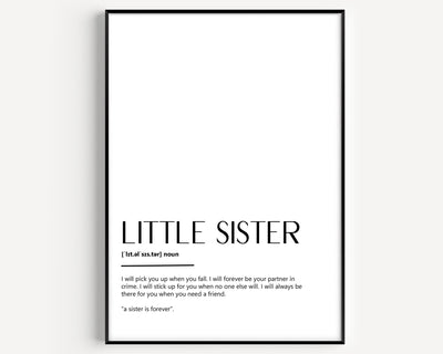 Little Sister Definition Print - Magic Posters