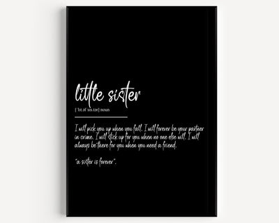 Little Sister Definition Print - Magic Posters