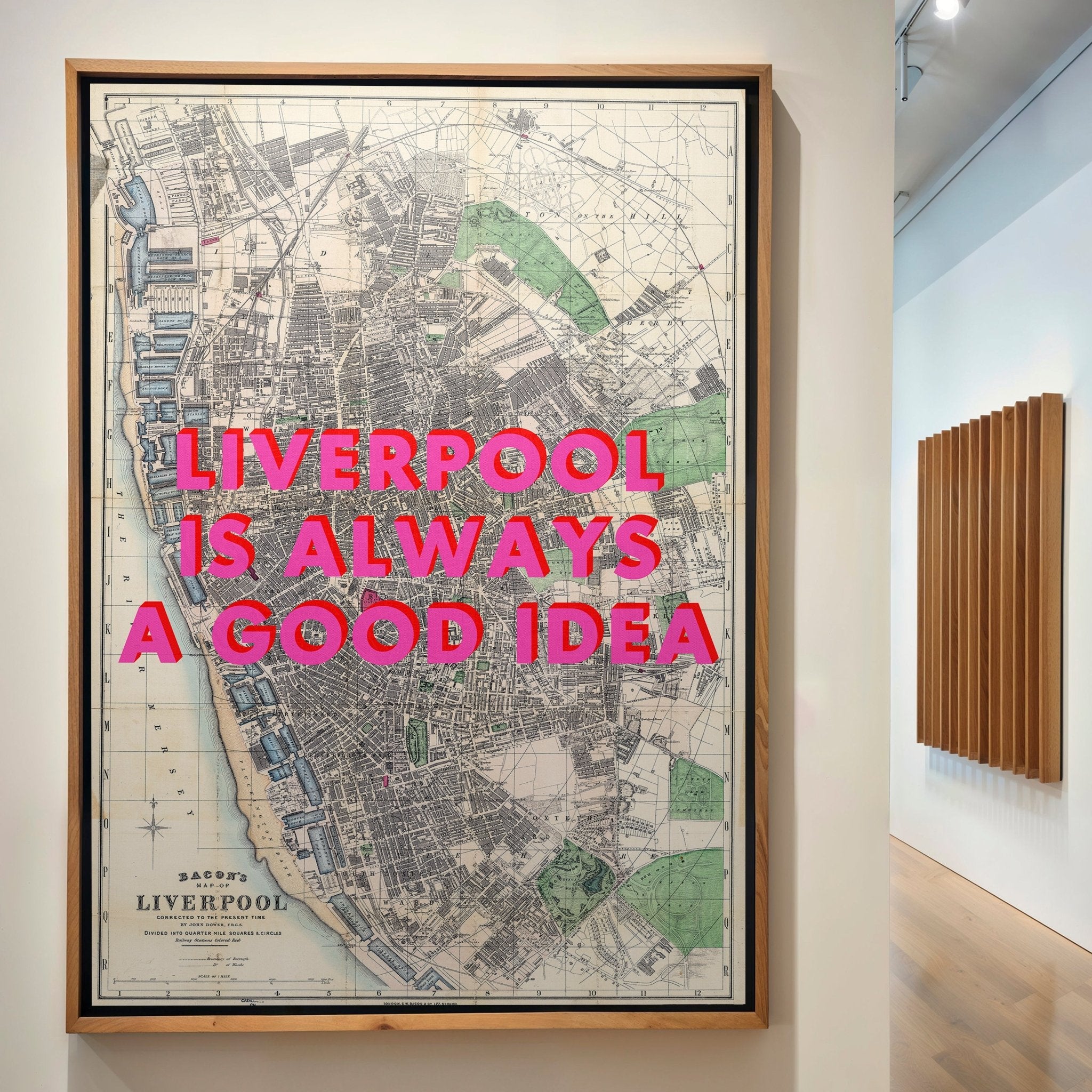 Liverpool Retro Pop Art Map Print - Magic Posters