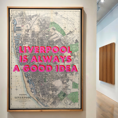 Liverpool Retro Pop Art Map Print - Magic Posters