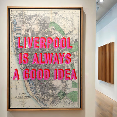 Liverpool Retro Pop Art Map Print - Magic Posters