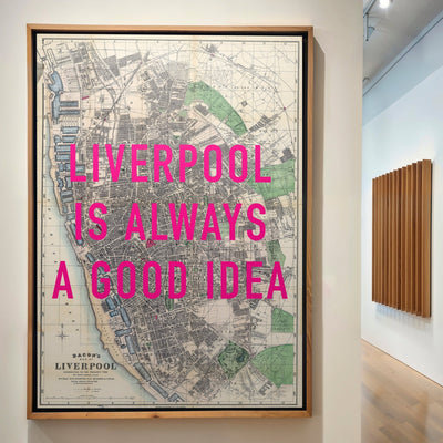 Liverpool Retro Pop Art Map Print - Magic Posters