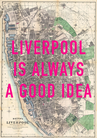 Liverpool Retro Pop Art Map Print