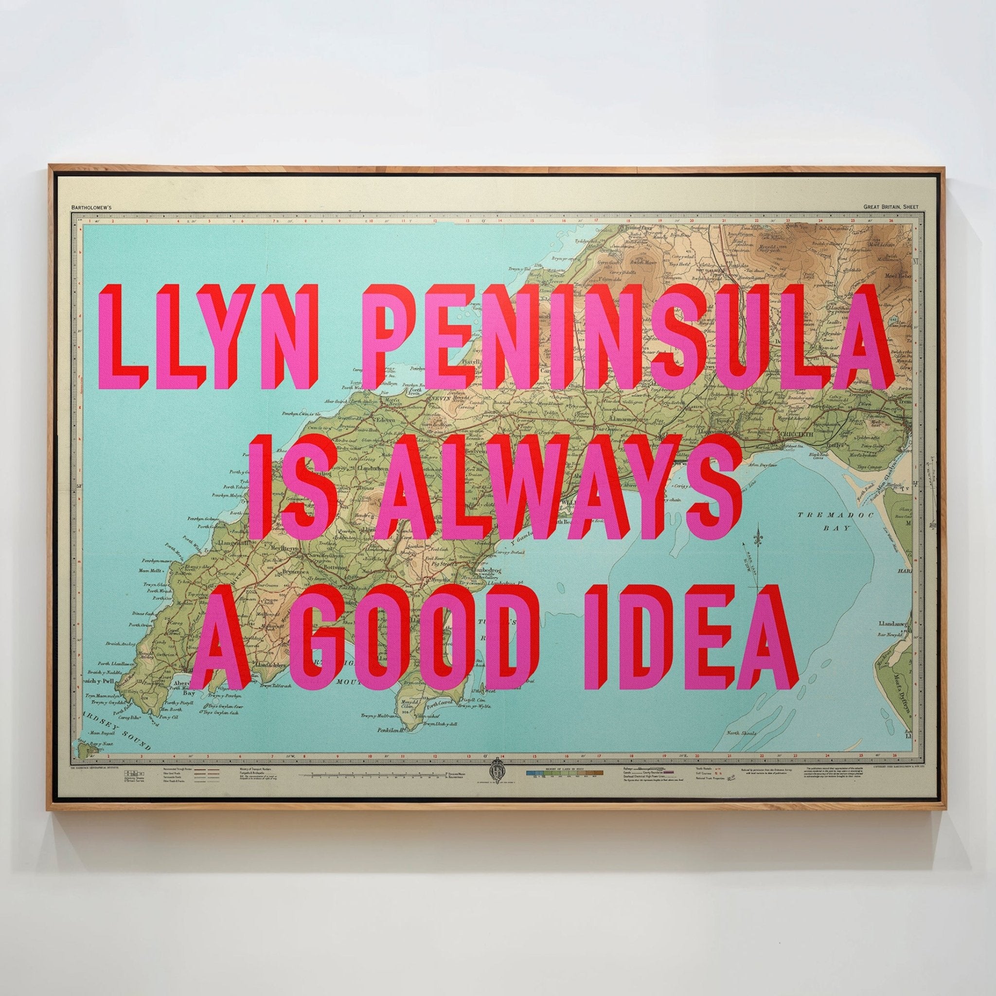 Llyn Peninsula Retro Pop Art Map Print - Magic Posters