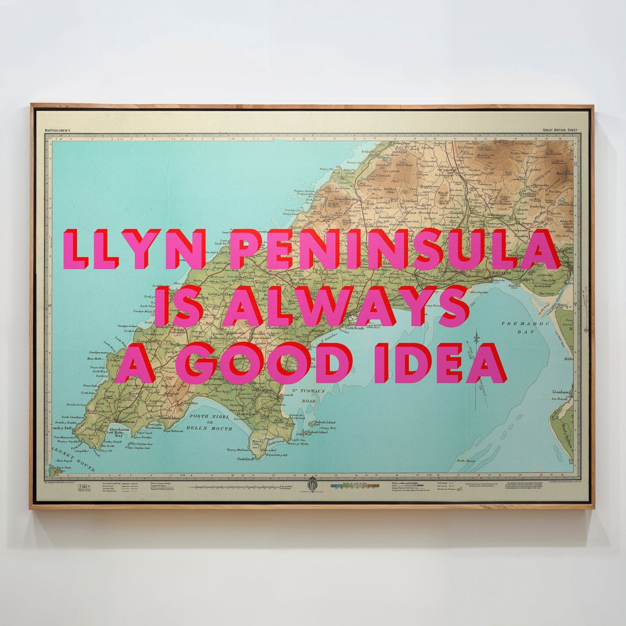 Llyn Peninsula Retro Pop Art Map Print - Magic Posters