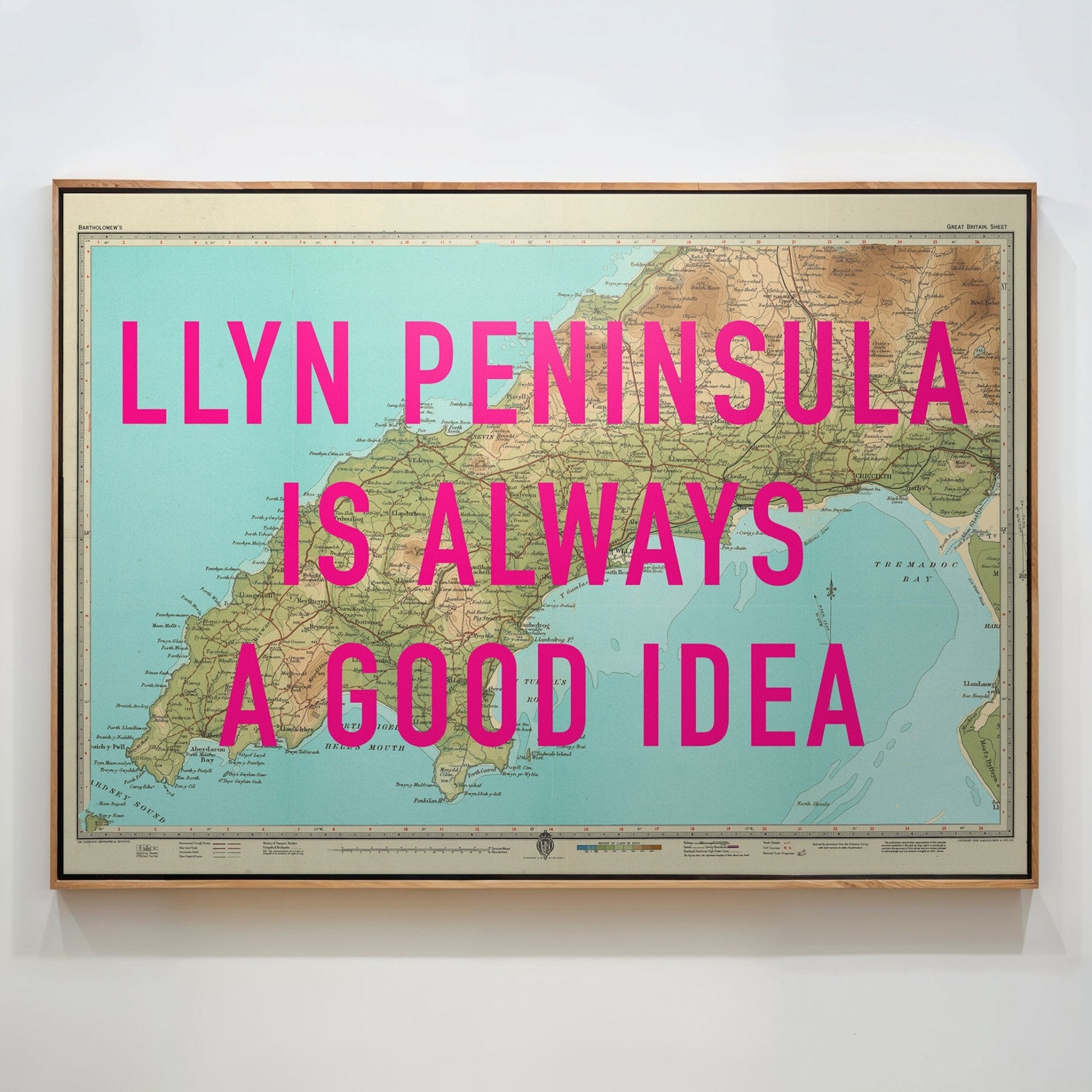 Llyn Peninsula Retro Pop Art Map Print - Magic Posters