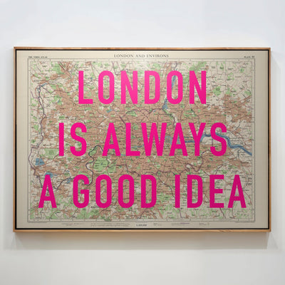 London Retro Pop Art Map Print - Magic Posters