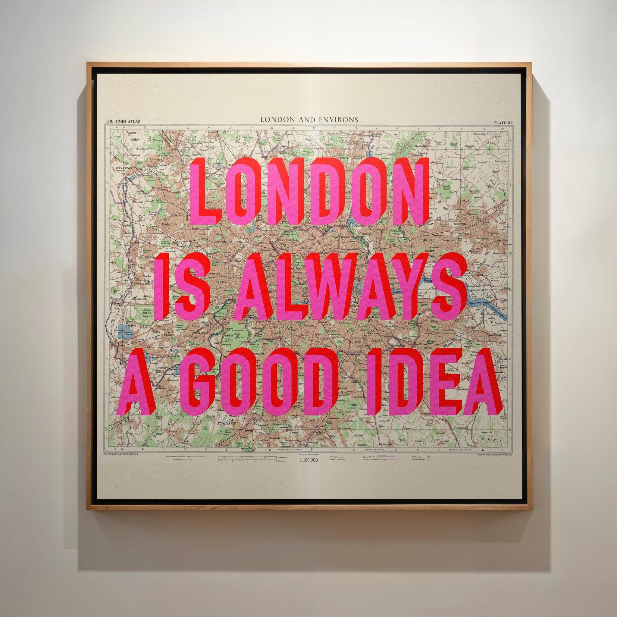 London Is Always A Good Idea Retro Pop Art Map Print - Magic Posters