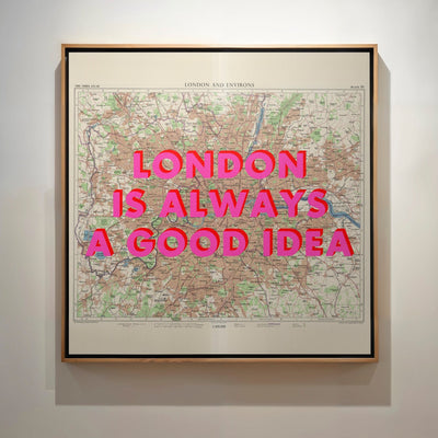 London Retro Pop Art Map Print - Magic Posters