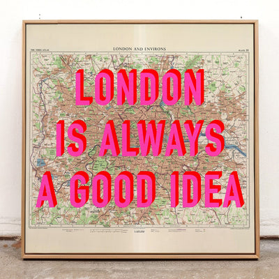 London Retro Pop Art Map Print - Magic Posters